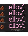 Ellovi Natural Lip Butter Lip Balm - Coffee - Pure Enough to Eat - Made With Just 6 Vegan Ingredients - 100% Natural & Organic Moisturizing Lip Care for All Day Hydration (4-Pack)