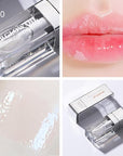 Hydrating Lip Glow Oil, Moisturizing Lip Gloss, Plumping Lip Oil, Non-Sticky Long Lasting Lip Gloss, Transparent Lip Oil Tinted, Reduce lip lines (Transparent(#000))