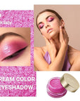 Oulac Hot Pink Cream Eyeshadow also for Highlighter Highly Pigmented Eye Shadow Waterproof&Long Lasting with Moisturizing Formula Blendable Shimmer Eye Make-up,Vegan & Cruelty-Free, 6g, 09