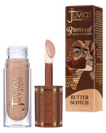 Juvia’s Place Bronzed Liquid Bronzer - Butterscotch - Liquid Bronzer for Face with Silky Blendable Texture - Buildable Coverage for Natural Contour & Dimension - Easy-to-Blend Patch-Proof Formula