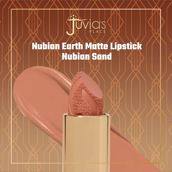 Juvia's Place Nubian Earth Matte Lipstick Nubian Sand - Hydrating, Long-lasting, Richly Pigmented Lip Makeup, Creamy Lipstick with Matte Finish, Beauty & Lip Care Product