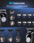 Professional Hair Clippers Trimmer for Men - Cordless Barber Clippers Set with High Torque Brushless Motor & DLC Coated Detachable Blade& Charging Stand, Premium Gifts for Men