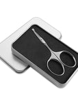 LIVINGO 3.75" Rounded Curved Nose Hair Scissors, Premium Stainless Steel Safety Small Blades Use for Manicure Cuticle Trimming Facial Hair, Eyebrow, Dry Skin