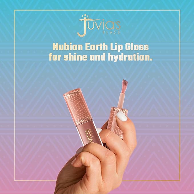 Juvia's Place Nubian Earth Glass Lip Gloss Mirage - Non-sticky Lip Gloss Makeup, Hydrating, Tinted, Shine & Glow Lip Makeup, Beauty & Personal Care Products for Lips
