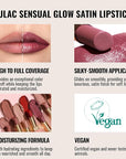Oulac Color Rich Satin Lipstick - Medium Brown Full Coverage Lip Color, Creamy Silky-Smooth, Moisturizing, Satin Matte Finish, Infused With Shea Butter, Vegan & Clean Beauty, 4g, SG15 Barbara