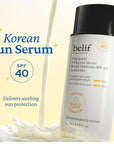 belif Milky Niacinamide Sunscreen SPF 40 – Lightweight & Invisible Sun Serum for Face with 7 Types of Hyaluronic Acid | No White Cast, Non-Comedogenic, Hydrating, Makeup-Gripping Primer (1.69 fl.oz)