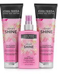 John Frieda Vibrant Shine, Shampoo, Hydrating Shampoo with Rosehip Oil for Glossy & Shiny Hair, Enhances Shine for Radiant, Glossy Hair Across All Shades, Styles, & Textures, 8.45 Oz