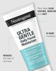 Neutrogena Ultra Gentle Fragrance Free Daily Face Moisturizer, Facial Moisturizer for Sensitive & Dry Skin with CICA, Pro-Vitamin B5, Vitamin E & Niacinamide, 3.4 fl. oz