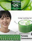 by.H Organic Aloe Vera Soothing Gel - Natural Moisturizer for Skin and Hair, Effective for Sunburns, Razor Burns, More- Gentle, Non-Greasy Formula, Perfect for DIY Skincare [Made in Korea] (Jar+Pouch)