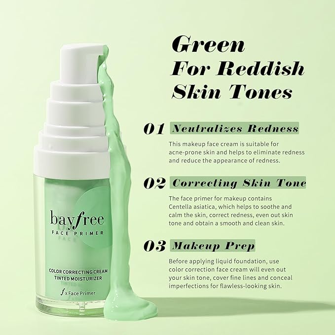 Color Correcting Cream Tinted Moisturizer, Makeup Primer for