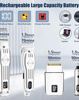 Professional Hair Clippers and Trimmer Set, Beard Trimmer & Foil Shaver & Nose Trimmer Kit for Men, Cordless Mens Clippers and Grooming Kit for Hair Cutting, Beard Styling, Home, Barber