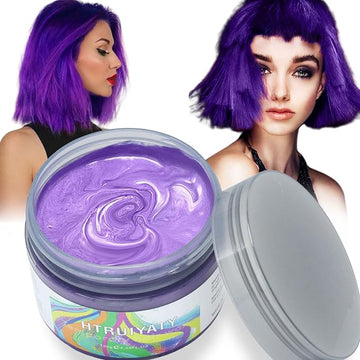 Temporary Purple Hair Color Wax,Natural Hair Spray Color Washable For Kids Women Men For Dark Light Hair Hairstyle Cosplay Halloween Party Christmas Diy Hairstyle
