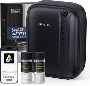 Waterless Essential Oil Diffuser,(Two 50ml Fragrances Included) 2000 Sq.Ft Coverage 400ml Capacity Hotel Scent Diffuser,Cold Air Tech, App & Button Control,Scent Diffusers for Home Large Room (Black)