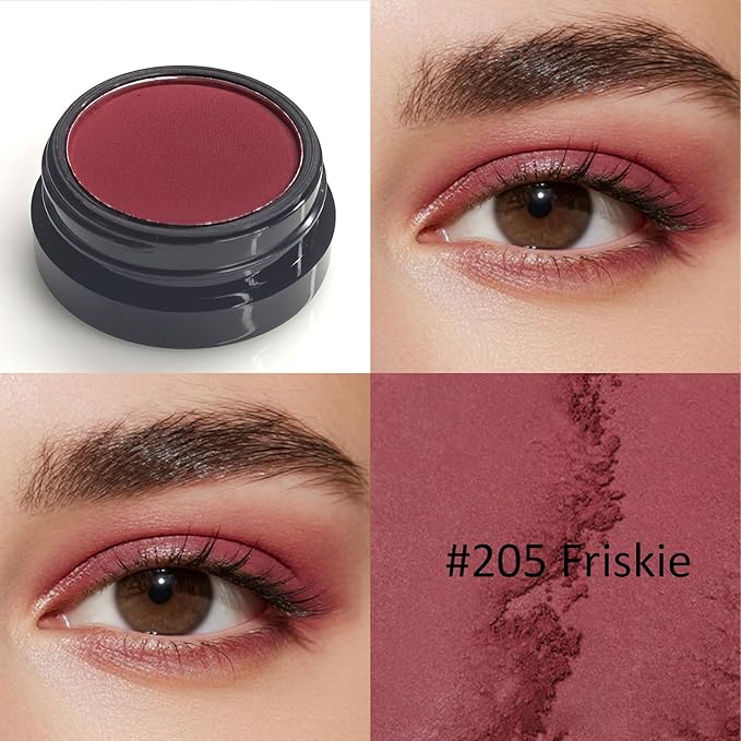 Erinde Single Dark Purple Red Matte Eyeshadow Palette, High Pigment, Long Lasting, Intense Color, Neutral Nudes Naked Matte Pressed Powder Eye Shadow Palette