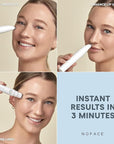 NuFACE FIX Line Smoothing Starter Kit - FDA Cleared Microcurrent Device + Serum Activator for On-The-Go Treatment of Forehead Lines, Crow's Feet, Under Eyes, Smile & Fuller-Looking Lips