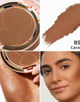 Oulac Matte Bronzer Powder Face Makeup with Mirror Cruelty-Free BS04