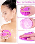 INNERNEED Food-Grade Soft Silicone Body Cleansing Brush Shower Scrubber, Gentle Exfoliating and Massage for All Kinds of Skin (Purple+Dark Green)