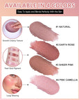 Multi Glow Balm,Miracle Glow Balm Tinted Face Creamy Blush for Women Cheek Lip Eye,Hydrating Lightweight & Blendable Color,Shimmer Blusher Facial Makeup, Mother's Day Gift for Women-04 Pink Camellia
