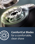 Philips Norelco Shaver 2600 Series, Wet and Dry Electric Shaver, Pop-up Trimmer, P-Cap, Travel Pouch, Dark Forest Green, Model X3052/91