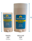 DERMATONE Anti-Chafe Body Stick | 2-Pack | Fragrance Free Skin Balm | Prevent Friction & Chafing | Use for thigh, arm, chest, butt, ball rubbing | Travel/Small 0.45oz sticks