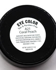 Dusty Coral Peach Pink Orange Sunkissed Shimmering Shimmer Pressed Powder Single Eyeshadow; Talc, Paraben & Cruelty Free