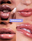 Kosas Wet Lip Oil Gloss - Hydrating Lip Plumping Treatment with Hyaluronic Acid & Peptides, Non-Sticky Finish (Unbuttoned)