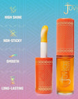 Juvia's Place Magic Lip Oil - Sweet Orange - Smooth, Hydrating w/Vitamin E for Soft, Glossy, Juicy Lips - Infused with Fruit Extracts - Tinted, Shimmering, Lightweight & Non-sticky Lip Oil for Summer