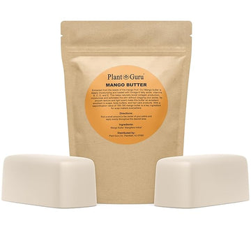 Raw Mango Butter 2 lbs. Bar - 100% Pure Natural Unrefined - Great for Skin, and Hair Growth. DIY Soap Making, Body Butters, Lotions and Creams.