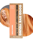 Good Dye Young Semi-Permanent Hair Color, Vegan and Cruelty-Free Peach Orange Hair Dye, Last up to 24 Washes, Non-Damaging Conditioning Hair Color (5FL OZ, Peach Fuzz)