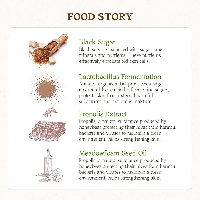 SKINFOOD Mask Honey Sugar 120g - Facial Pore Cleanser, Nourishing & Firming Skin Exfoliator - Wash Off Face Masks w/Melting Sugar for Healthy and Smooth Skin- Shower-Proof Texture (4.23 oz)