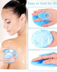 INNERNEED Food-Grade Soft Silicone Body Cleansing Brush Shower Scrubber, Gentle Exfoliating and Massage for All Kinds of Skin (Blue)