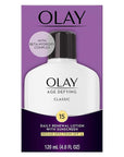 Face Moisturizer by Olay, Age Defying Classic Daily Renewal Lotion, With Sunscreen, Classic,4 oz