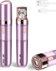 Gurelax Hair Removal Epilator for Women, Rechargeable Facial Epilator Hair Remover, 2-in-1 Electric Epilator & Shaver, 18 Carat Gold Plated Head, All Ages and Skin Types