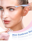 6Pcs Eyebrow Razor Mini Eyebrow Razor Trimmer Female Face Shaver Lip Hair Remover with Precision Cover Small Shaver for Women Makeup Face Care Tools(Clear, Clear Purple, Light Blue)