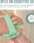 Sud Scrub® Antimicrobial Silicone Body Scrubber, Exfoliating Body Scrubber for Sensitive Skin, Eco Friendly Shower Scrubber for Body, Silicone Body Brush for Showering, Mint
