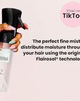 TANGLE TEEZER Fine Mist Continuous Spray Bottle, Reusable and Refillable, for Hair Detangling and Styling, 10.1 oz, Black