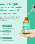 2X BIGGER 2OZ, Go Radiance 5% Glycolic Acid Serum, Salicylic Acid Serum for Acne-prone Skin, BHA Liquid Exfoliant, AHA Peel Lactic Acid Serum, Gentle Glycolic Acid Peel For Oil Control & Pore Reducer