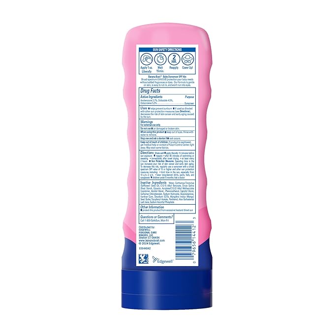 Banana Boat Baby Sunscreen SPF 50, 6oz | SPF 50 Sunscreen for Babies and Toddlers, Beach Essentials, Baby Sunblock, 6oz
