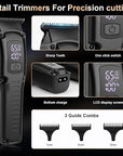 Professional Hair Clipper for Men, 3 in 1 Hair Clipper Beard Trimmer and Electric Foil Shaver Set with LED Display, Cordless Grooming Kit for Home, Travel, Barber, Ideal Gift for Him