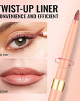 Oulac Waterproof Lipliner Pencil - Smooth and Creamy, Retractable Lip Makeup for Precision Application, Vegan & Cruelty-Free, LL03 Naked Liner