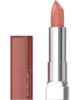 Maybelline Color Sensational Lipstick, Lip Makeup, Cream Finish, Hydrating Lipstick, Nude, Pink, Red, Plum Lip Color, Bare Reveal, 0.15 oz; (Packaging May Vary)