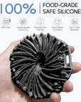 Silicone Body Scrubber, Exfoliating Body Wash Scrubbers Exfoliator, Shower Body Brush for Effective Showering Exfoliation and Gentle Massage (Black)