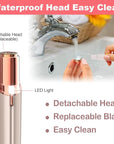 Facial Hair Remover for Women - Removal Shaver for Women - USB Rechargeable Lady Face Razor Trimmer for Face Lips Chin Peach Fuzz Arms Legs and Bikini Line