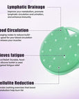 Lymphatic Drainage Silicone Body Scrubber for Shower - Exfoliating Silicone Loofah with Zinc Infused and Stiff Massage Nodes，for Improving Skin Health and Reduces Acne-Green