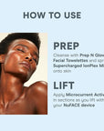 NuFACE Prep-N-Glow Facial Towelettes - 2-in-1 Exfoliating + Cleansing Makeup Remover Wipes, Hyaluronic Acid Travel Face Wipes to Hydrate & Brighten for Glowing Skin - 20 Individually Wrapped Cloths