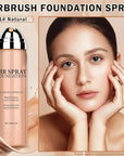 Airbrush Foundation Makeup Spray Full Coverage Foundation for Mature Skin,Long-lasting Airbrush Flawless Setting Spray,Waterproof Foundation for Smooth Radiant Skin (Natural/Warm Porcelain)