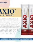 AXIO Regular Energy Drink Powder, Sour Cherry, 30 Packets, Instant Energy Powder, Energy Supplement in a Drink Mix, w/B Vitamins, DMAE, L-Theanine, Quercetin, Green Tea & Pine Bark Extract