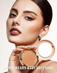 Oulac Matte Bronzer Powder Face Makeup with Mirror Cruelty-Free BS01