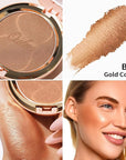 Oulac Shimmer Bronzer Powder Face Makeup with Mirror Cruelty-Free B02