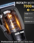 FADEKING® Professional Hair Clippers for Men - Cordless Beard Trimmer for Men, LCD Display Hair Clippers and Trimmer Set for Barber Haircut & Mens Grooming with Travel Case(Black)